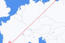 Loty z Gdańska, Polska do Tuluzy, Francja