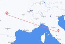 Flyreiser fra Limoges, Frankrike til Perugia, Italia