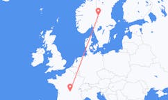 เที่ยวบิน จาก แกลร์มง-แฟร็อง, ฝรั่งเศส ไปยัง Rörbäcksnäs, สวีเดน