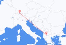 Voli da Ocrida, la Repubblica della Macedonia del Nord a Friedrichshafen, Germania