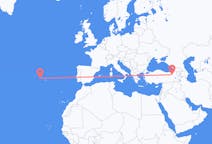 Flights from Erzurum, Turkey to Pico Island, Portugal