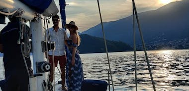 Sunset sailing on lake Como with Private Skipper