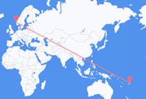 Flyrejser fra Labasa, Fiji til Bergen, Norge