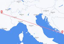 Flyg från Dubrovnik, Kroatien till Lyon, Frankrike