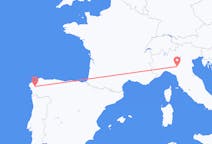 Flights from Santiago de Compostela, Spain to Parma, Italy