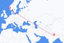 Flights from Varanasi, India to Stavanger, Norway