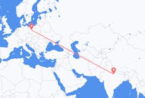 Flyreiser fra Kanpur, India til Poznań, Polen
