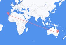 澳大利亚出发地 莫里飞往澳大利亚目的地 特内里费岛的航班