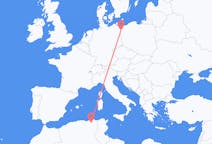 Flyrejser fra Konstantin, Algeriet til Stettin, Polen