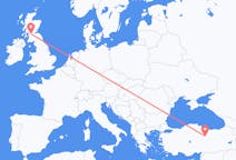 Flyg från Glasgow, Skottland till Sivas, Turkiet