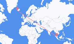 Flyrejser fra Kuala Lumpur, Malaysia til Reykjavík, Island