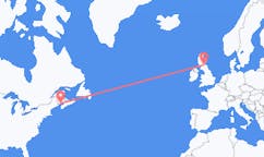 Flyg från Saint John, Amerikanska Jungfruöarna till Edinburgh