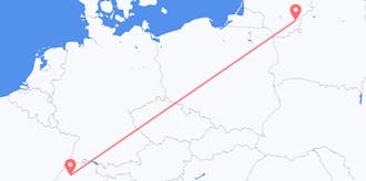Flyg från Litauen till Schweiz