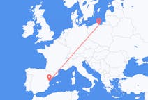 Flyreiser fra Gdansk, Polen til Castelló de la Plana, Spania