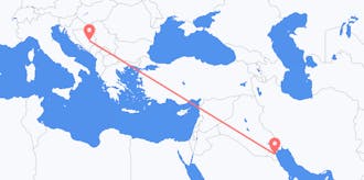 Flyrejser fra Kuwait til Bosnien-Hercegovina