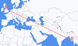 Flights from Myanmar (Burma) to England