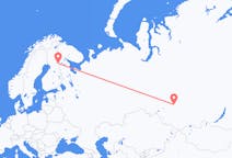 Vluchten van Tomsk naar Kuusamo