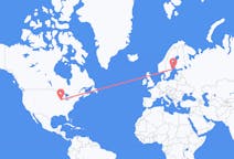 Vluchten van Chicago, Belize, Verenigde Staten naar Mariehamn, Åland