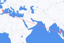 Flyreiser fra Ipoh, Malaysia til Alicante, Spania