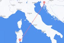 크로아티아 리예카에서 출발해 이탈리아 칼리아리로(으)로 가는 항공편