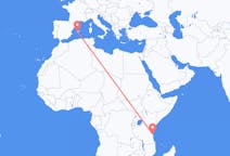 Flyg från Dar es-Salaam till Palma