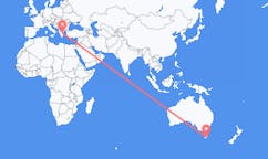Lennot Hobartista, Australia Volosiin, Kreikka