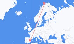 Flyrejser fra Sørkjosen, Norge til Murcia, Spanien