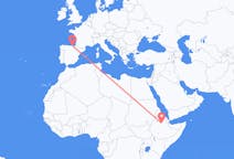出发地 埃塞俄比亚出发地 德西目的地 西班牙毕尔巴鄂的航班