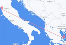 Vluchten van Pisa, Italië naar Skiathos, Griekenland