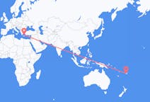 Flyg från Nadi, Fiji till Santorini, Grekland