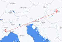 Flyreiser fra Cuneo, Italia til Budapest, Ungarn