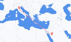 Fly fra Al-`Ula til Firenze