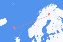 Vols de Pajala, Suède pour Sørvágur, îles Féroé