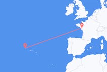Flights from Flores Island, Portugal to Nantes, France
