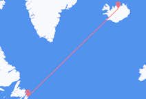 Flyreiser fra St. John s, til Akureyri