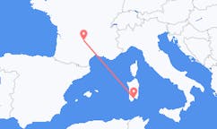 Fly fra Aurillac til Cagliari