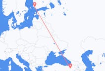 Flyreiser fra Åbo, Finland til Erzurum, Tyrkia