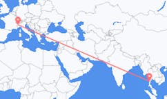 Flights from Bokpyin, Myanmar (Burma) to Turin, Italy
