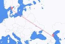 Vluchten van Machatsjkala, Rusland naar Göteborg, Zweden