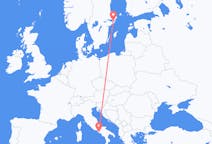 Vuelos de Nápoles, Italia a Estocolmo, Suecia