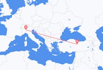 Flyreiser fra Sivas, Tyrkia til Milano, Italia
