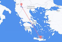 Flights from Ohrid in North Macedonia to Heraklion in Greece