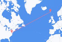 Vluchten van Washington D. C. , Verenigde Staten naar Sørvágur, Faeröer