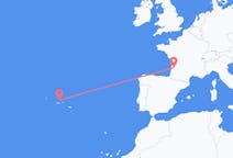 Flights from Bordeaux, France to Graciosa, Portugal