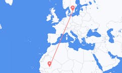Flyrejser fra Nema, Mauretanien til Växjö, Sverige