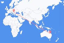 Flyrejser fra Smaragd, Australien til Timișoara, Rumænien