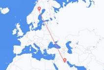 Flights from Qaisumah, Saudi Arabia to Lycksele, Sweden