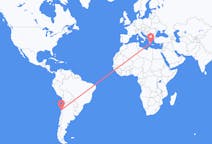 Flyreiser fra La Serena, Chile til Kythera, Hellas