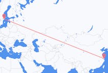 Flyreiser fra Shanghai, Kina til Stockholm, Sverige