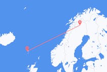 Vols de Kiruna, Suède pour Sørvágur, îles Féroé
